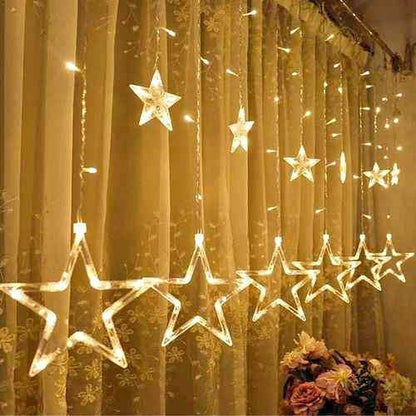 🌙الستار المضيئ لرمضان نجمة ⭐و هلال