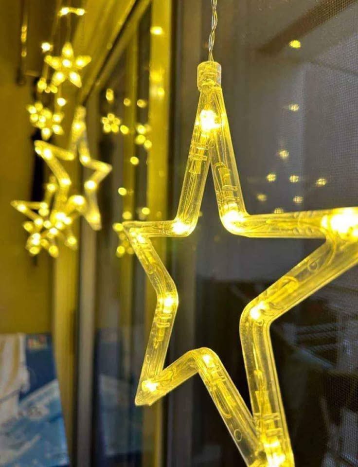 🌙الستار المضيئ لرمضان نجمة ⭐و هلال