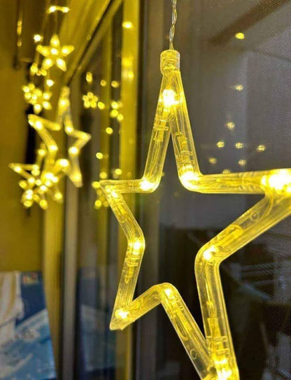 🌙الستار المضيئ لرمضان نجمة ⭐و هلال