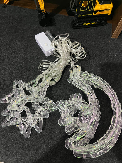 🌙الستار المضيئ لرمضان نجمة ⭐و هلال