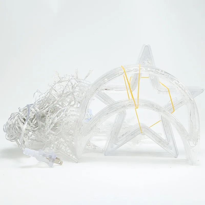 🌙الستار المضيئ لرمضان نجمة ⭐و هلال